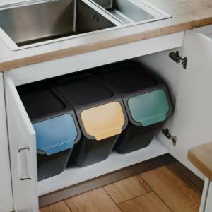 Kosz na śmieci Practic do segregacji czarny (AVO000483) 3