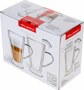 Florina Szklanki termiczne z uchem stożek double wall Florina Malachit 2 sztuki 400 ml 8