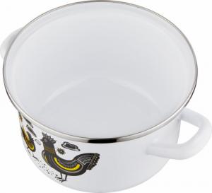 Emalia Pleszew Zestaw garnków emaliowanych na indukcję i gaz Emalia Polska Pleszew Kurka Chmurka 2 l i 2,6 l i 3,7 l i 4,7 l 3