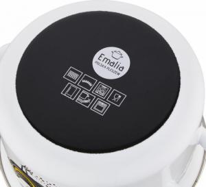 Emalia Pleszew Zestaw garnków emaliowanych na indukcję i gaz Emalia Polska Pleszew Kurka Chmurka 2 l i 2,6 l i 3,7 l i 4,7 l 6