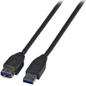 Kabel USB EFB USB-A - USB-A 1.8 m Czarny (K5237.1,8) 1