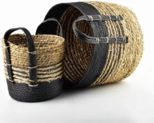 Affek Design BALI KOMPLET 2 KOSZY trawa morska 33x33xH:26/24x24xH:21cm 2