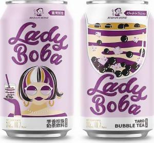 Madam Hong Tajwański Napój Bubble Tea o Smaku Taro "Lady Boba | Taro Bubble Tea Drink" 315ml Madam Hong 1