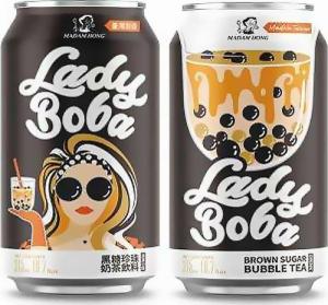 Madam Hong Tajwański Napój Bubble Tea z Brązowym Cukrem "Lady Boba | Brown Sugar Bubble Tea Drink" 315ml Madam Hong 1