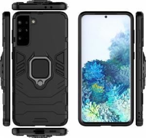 Wozinsky Ring Armor pancerne hybrydowe etui pokrowiec + magnetyczny uchwyt Samsung Galaxy S22+ (S22 Plus) czarny 6