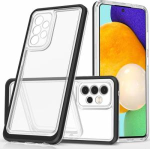 Hurtel Clear 3in1 etui do Samsung Galaxy A52s 5G / A52 5G / A52 4G żelowy pokrowiec z ramką czarny 1