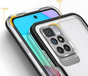 Hurtel Clear 3in1 etui do Xiaomi Redmi 10 żelowy pokrowiec z ramką czarny 3