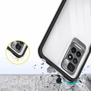 Hurtel Clear 3in1 etui do Xiaomi Redmi 10 żelowy pokrowiec z ramką czarny 5