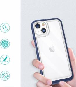 Hurtel Clear 3in1 etui do iPhone 13 żelowy pokrowiec z ramką niebieski 2