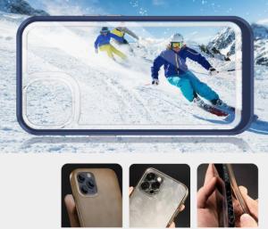 Hurtel Clear 3in1 etui do iPhone 13 żelowy pokrowiec z ramką niebieski 3