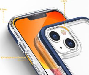 Hurtel Clear 3in1 etui do iPhone 13 żelowy pokrowiec z ramką niebieski 4