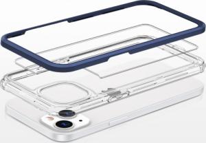 Hurtel Clear 3in1 etui do iPhone 13 żelowy pokrowiec z ramką niebieski 5