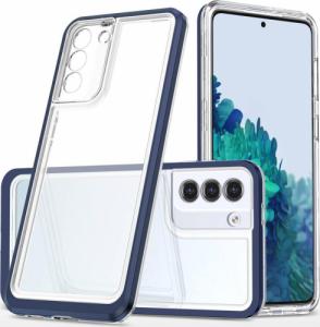 Hurtel Clear 3in1 etui do Samsung Galaxy S21 5G żelowy pokrowiec z ramką niebieski 1