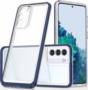 Hurtel Clear 3in1 etui do Samsung Galaxy S22+ (S22 Plus) żelowy pokrowiec z ramką niebieski 1