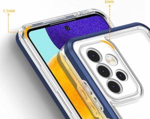 Hurtel Etui Clear 3in1 etui do Samsung Galaxy A53 5G żelowy pokrowiec z ramką niebieski 4