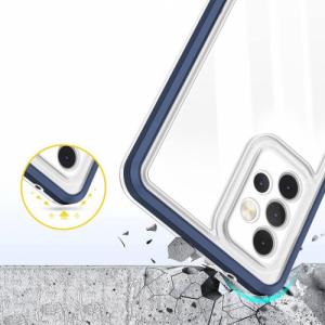 Hurtel Etui Clear 3in1 etui do Samsung Galaxy A53 5G żelowy pokrowiec z ramką niebieski 6
