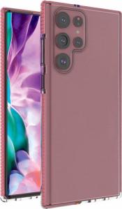 Hurtel Spring Case pokrowiec żelowe etui z kolorową ramką do Samsung Galaxy S22 Ultra jasnoróżowy 1