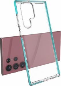 Hurtel Spring Case pokrowiec żelowe etui z kolorową ramką do Samsung Galaxy S22 Ultra jasnoróżowy 3