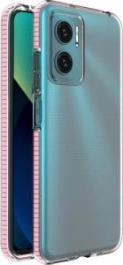 Hurtel Spring Case pokrowiec żelowe etui z kolorową ramką do Xiaomi Redmi 10 jasnoróżowy 1