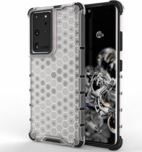 Hurtel Honeycomb etui pancerny pokrowiec z żelową ramką Samsung Galaxy S22 Ultra przezroczysty 1