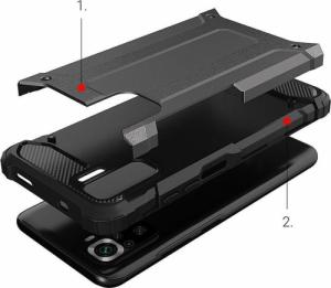 Hurtel Hybrid Armor pancerne hybrydowe etui pokrowiec Xiaomi Redmi Note 11 Pro+ 5G (China) / 11 Pro 5G (China) / Mi11i HyperCharge / Poco X4 NFC 5G czarny 5