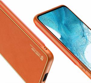 Dux Ducis Dux Ducis Yolo eleganckie etui pokrowiec ze skóry ekologicznej Samsung Galaxy S22+ (S22 Plus) pomarańczowy 13