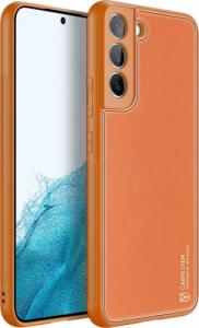 Dux Ducis Dux Ducis Yolo eleganckie etui pokrowiec ze skóry ekologicznej Samsung Galaxy S22+ (S22 Plus) pomarańczowy 18