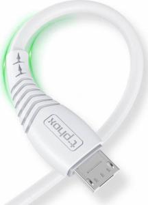 Kabel USB T-Phox USB-A - microUSB 1.2 m Biały 1