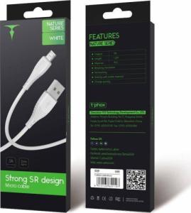 Kabel USB T-Phox USB-A - microUSB 1.2 m Biały (TPRZ008313) 3