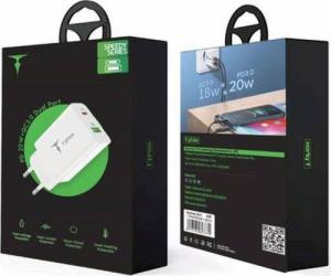 Ładowarka T-Phox Speedy 1x USB-A 1x USB-C 3 A 3