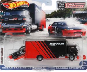 Hot Wheels Hot Wheels Zestaw 2 pojazdów Nissan Skyline GT-R + Sakura Sprinter 6