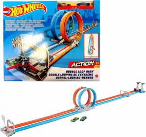 Hot Wheels Mattel Hot Wheels Tor Podwójna Pętla + 2 autka 1