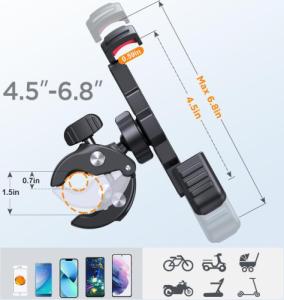 Wozinsky Uchwyt Na Rower Do Telefonu Metalowy Pancerny / Na Hulajnogę / Motor 5