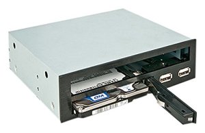 Kieszeń Lindy HDD + 2x USB, zatoka 5.25" (20966) 2