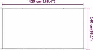 vidaXL Markiza pionowa, jasnozielona, 140x420 cm, tkanina Oxford 5