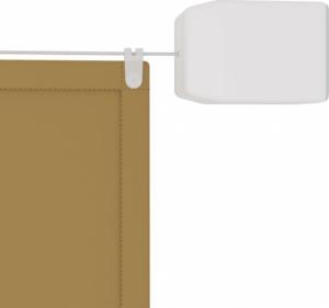 vidaXL Markiza pionowa, beżowa, 140x600 cm, tkanina Oxford 3