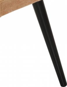 vidaXL Fotel z wysokim oparciem i podnóżkiem, kremowy, obity płótnem 8