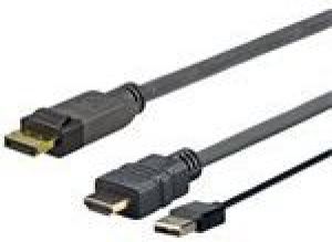 Kabel USB VivoLink USB-A + HDMI - DisplayPort 2 m Czarny (PROHDMIUSBDP2) 1