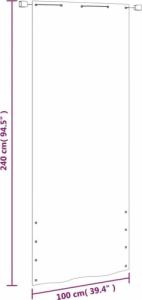 vidaXL Parawan balkonowy, jasnozielony, 100x240 cm, tkanina Oxford 6