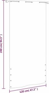 vidaXL Parawan balkonowy, jasnozielony, 120x240 cm, tkanina Oxford 6