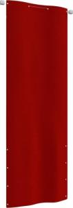 vidaXL Parawan balkonowy, czerwony, 80x240 cm, tkanina Oxford 1