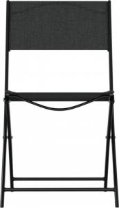 vidaXL 3-cz. zestaw mebli bistro, stalowy, czarny 5