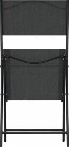 vidaXL 3-cz. zestaw mebli bistro, stalowy, czarny 8