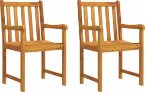vidaXL Krzesła ogrodowe, 2 szt., lite drewno akacjowe 2