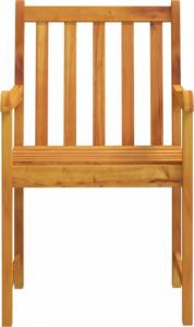 vidaXL Krzesła ogrodowe, 2 szt., lite drewno akacjowe 4