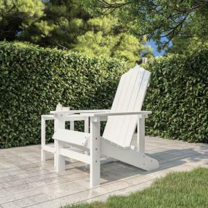 vidaXL Krzesło ogrodowe Adirondack, HDPE, białe 1