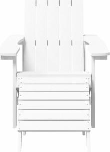 vidaXL Krzesła ogrodowe Adirondack z podnóżkami, 2 szt., HDPE, białe 5