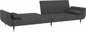 vidaXL 2-osobowa kanapa z 2 poduszkami, ciemnoszara, aksamitna 7