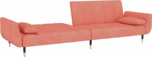 vidaXL 2-osobowa kanapa z 2 poduszkami, różowa, aksamitna 6