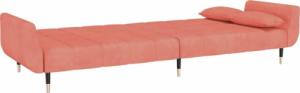 vidaXL 2-osobowa kanapa z 2 poduszkami, różowa, aksamitna 7
